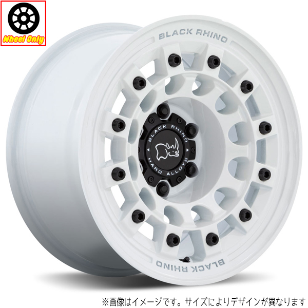 新品 お取り寄せ アルミホイール 4本 17インチ ブラックライノ FUJI GLOSS WHITE 17X8 +38 5H127P :brw BR004WX17805038:TireShop All Terrain