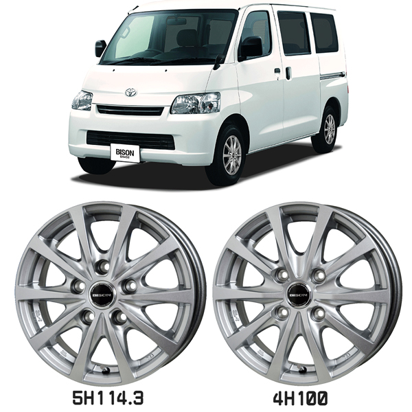 14インチ アルミホイール 4穴 114.3 バイソン BN02 5J +42 4H114.3 1本｜tireshop｜02