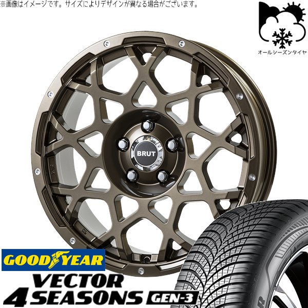 30アルファード 215/60R17 オールシーズン | ベクター4シーズンズ GEN-3 \u0026 ブルート BR-55 17インチ 5穴114.3