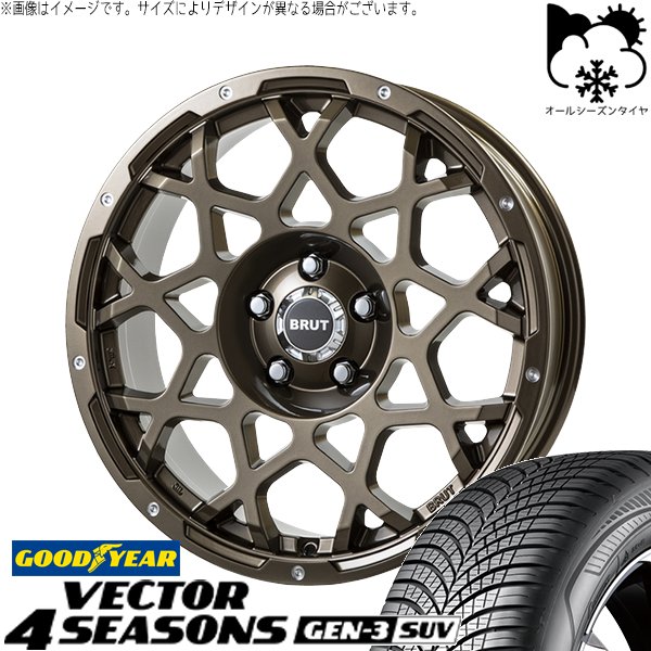 GN アウトランダー 235/60R18 オールシーズン | ベクター4シーズン GEN3SUV \u0026 ブルート BR-55 18インチ 5穴114.3