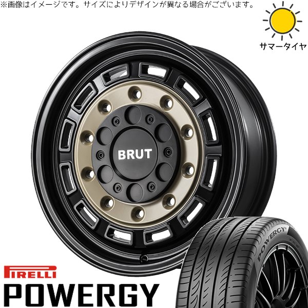 ハイエース専用 215/65R16 ホイールセット | パワジー \u0026 ブルート BR-70 16インチ 6穴139.7