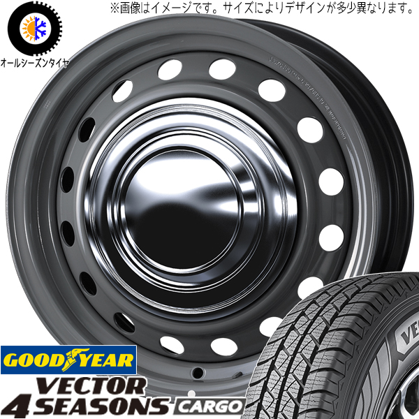 ハイエース 195/80R15 グッドイヤー ベクター カーゴ ネオキャロ 15インチ 6.0J +33 6H139.7P オールシーズンタイヤ ホイール 4本SET :carrow gr 156033 vecgo 19580:TireShop All Terrain