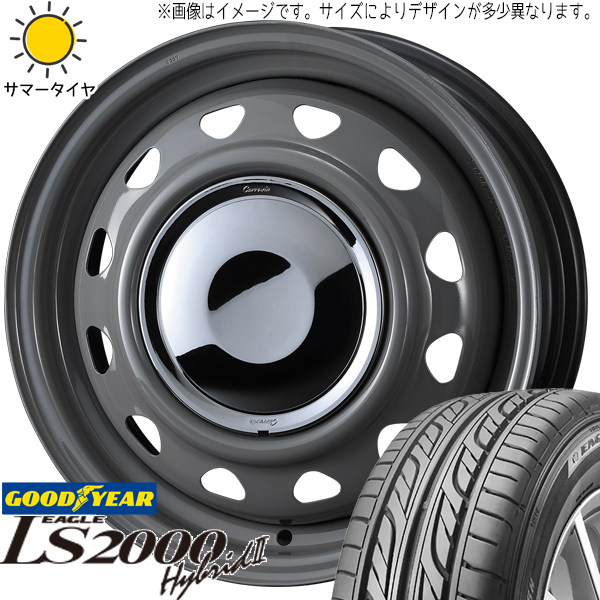 ムーブ ミラ ラパン 155/55R14 グッドイヤー LS2000 HB2 ネオキャロ 14インチ 4.5J +45 4H100P サマータイヤ ホイール 4本SET :carrow gr 144545 ls2hb 1555514:TireShop All Terrain