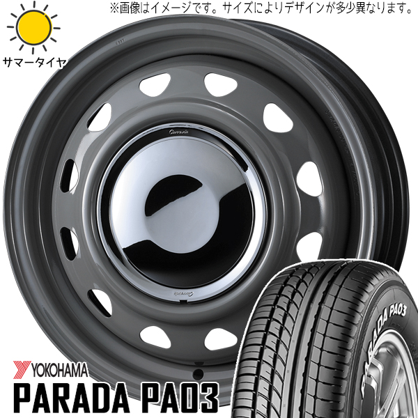 ムーブ ミラ ラパン 165/55R14 ヨコハマタイヤ パラダ PA03 ネオキャロ 14インチ 4.5J +45 4H100P サマータイヤ ホイール 4本SET :carrow gr 144545 pa03 1655514c:TireShop All Terrain