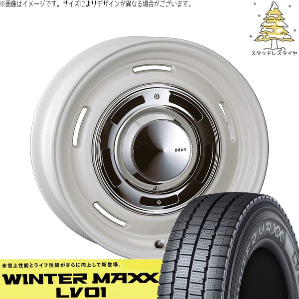 WINTER MAXX - デリカD3 NV200 バネット 195R14 スタッドレス | ウィンターマックス LV01 \u0026 ディーン クロスカントリー 14in 4穴114.3 冬タイヤ、ホイールセット-タイヤ、ホイール-自動車