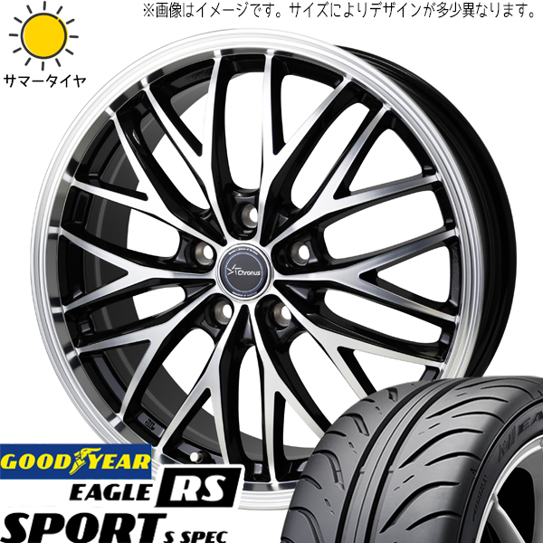 アクア カローラ シエンタ 195/50R16 GY RSSPORT S SPEC クロノス CH 113 16インチ 6.0J +45 4H100P サマータイヤ ホイール 4本SET :ch113 166042 sspec 1955016:TireShop All Terrain