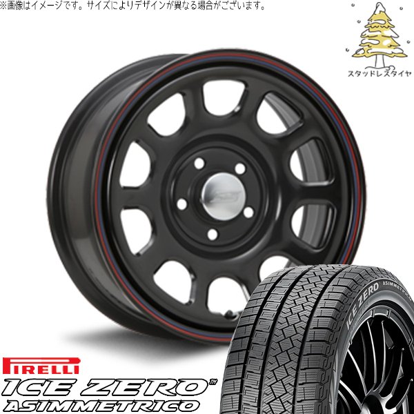 パジェロミニ 195/65R16 スタッドレス | アイスゼロアシンメトリコ \u0026 デイトナ SS 16インチ 5穴114.3