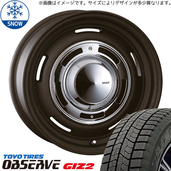 165/65R14 スタッドレスタイヤホイールセット ルーミー etc (TOYO OBSERVE GIZ2 & DEAN CrossCountry 4穴 100)｜tireshop