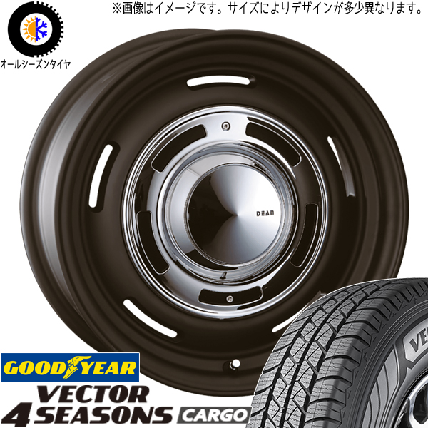 サクシード 155/80R14 6PR グッドイヤー ベクター カーゴ DEAN CC 14インチ 5.0J +30 4H100P オールシーズンタイヤ ホイール 4本SET :cc sb 145039 vecgo 1558014p:TireShop All Terrain