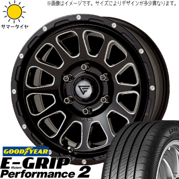 マーク2 シルビア 205/55R16 グッドイヤー パフォーマンス2 デルタフォース 16インチ 7.0J +35 5H114.3P サマータイヤ ホイール 4本SET :oval bkc 167042 egpf2 20555:TireShop All Terrain