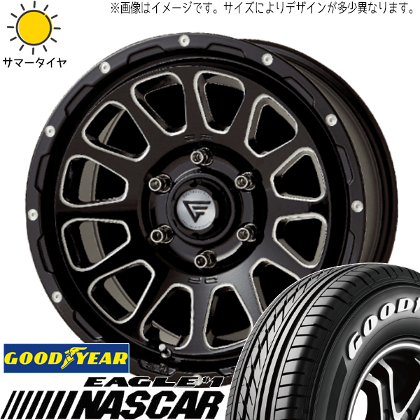 ハイエース 215/65R16 109/107 グッドイヤー ナスカー デルタフォース 16インチ 7.0J +38 6H139.7P サマータイヤ ホイール 4本SET :oval bkc 167038 nascar 2156516:TireShop All Terrain