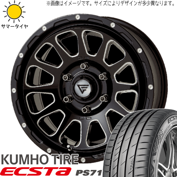 ジューク YF15 215/55R17 クムホ PS71 デルタフォース 17インチ 8.0J +35 5H114.3P サマータイヤ ホイール 4本SET :oval bkc 178035 ps71 21555:TireShop All Terrain