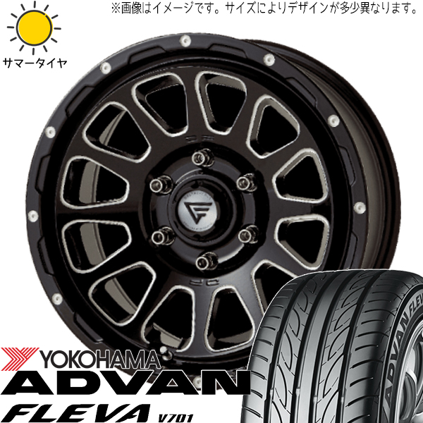 マーク2 シルビア 205/55R16 Y/H アドバン フレバ V701 デルタフォース 16インチ 7.0J +35 5H114.3P サマータイヤ ホイール 4本SET :oval bkc 167042 v701 20555:TireShop All Terrain