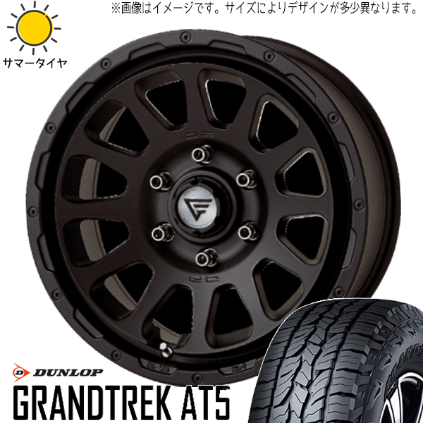 265/65R17 サマータイヤホイールセット プラド etc (DUNLOP GRANDTREK AT5 & DELTAFORCE OVAL 6穴 139.7)｜tireshop