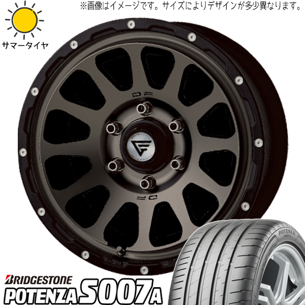 POTENZA - シルビア 205/55R16 車輪仕掛ける | ブリヂストン ポテンザ S007A \u0026 デルタフォース オーバル 16in 5穴114.3 夏タイヤ、ホイールセット-車、バイク、自転車