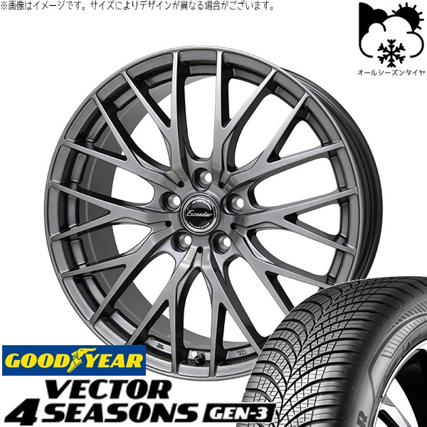 Vector（グッドイヤー） - XV フォレスター 215/65R16 オール時期 | ベクトル4シーズンズ GEN-3 \u0026 エクシーダー E05-2 16in 5穴100 オールシーズンタイヤ、ホイールセット-タイヤ、ホイール