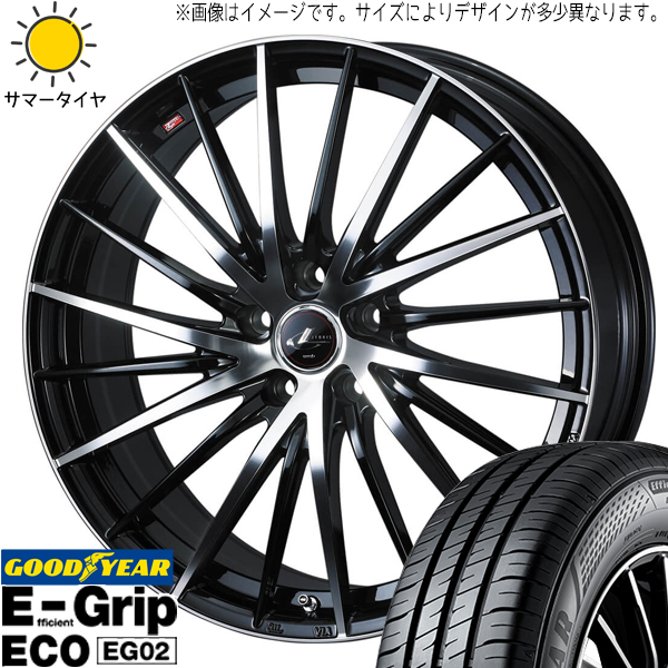 プリウスα 215/50R17 グッドイヤー エフィシェントグリップ EG02 レオニス FR 17インチ 7.0J +40 5H114.3P サマータイヤ ホイール 4本SET :fr pbmc 177040 eg02 21550:TireShop All Terrain