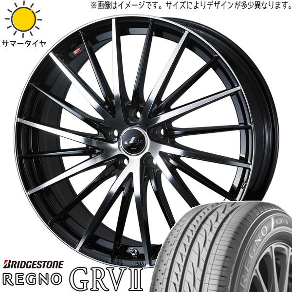 215/60R16 サマータイヤホイールセット カムリ etc (BRIDGESTONE REGNO GRV2 & LEONIS FR 5穴 114.3)｜tireshop