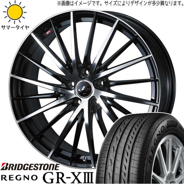 60系 プリウス 195/60R17 ブリヂストン REGNO GRX3 レオニス FR 17インチ 7.0J +40 5H114.3P サマータイヤ ホイール 4本SET :fr pbmc 177040 grx3 19560:TireShop All Terrain