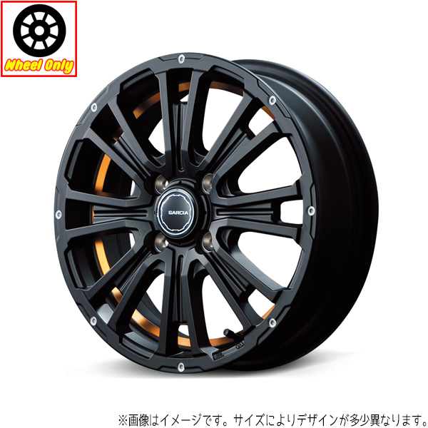 新品 アルミホイール 1本 12インチ リボルバーKC セミグロスBK/アンダーカットオレン 12×4.0J +42 4H100P 軽トラ 軽バン アトレー :4560234999816x1pc:TireShop All Terrain