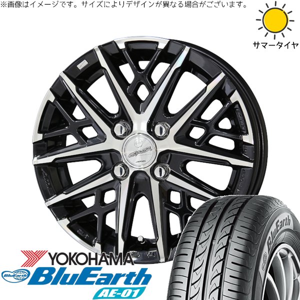 NBOX スペーシア タント デリカミニ 155/65R14 ホイールセット | ブルーアース AE01 \u0026 スマック グレイヴ 14インチ 4穴100