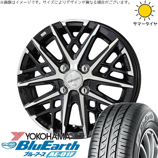 ソリオ MA26 MA36 デリカ 165/70R14 ホイールセット | ブルーアース AE-01F \u0026 スマック グレイヴ 14インチ 4穴100