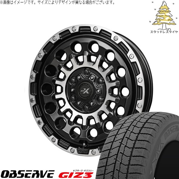 OBSERVE - 30アルファード 215/65R16 スタッドレス | オブザーブ GIZ3 \u0026 PPX GX14 16in 5穴114.3 冬タイヤ、ホイールセット-自動車