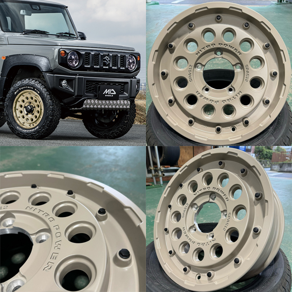 16インチ アルミホイール 5穴 139.7 ジムニーシエラ ナイトロパワー H12 ショットガン 6J 1本｜tireshop｜03