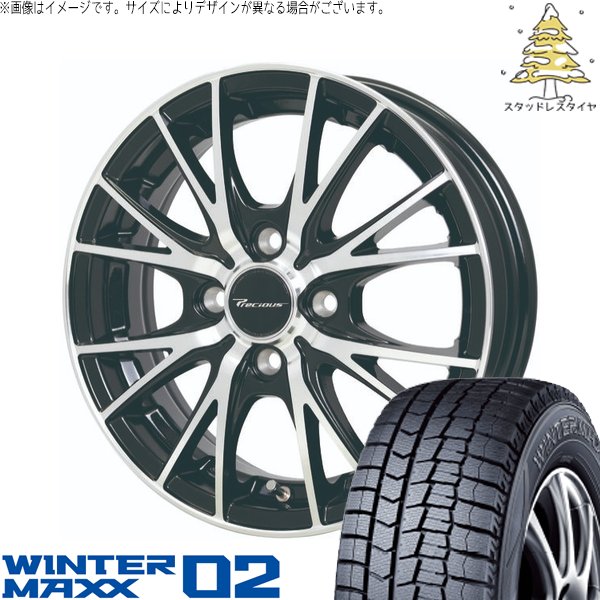 WINTER MAXX - ミラ ラパン 手押し車R ムーヴ 155/55R14 スタッドレス | ウィンターマックス02 \u0026 プレシャス HM-1 V-II 14in 4穴100 タイヤ、ホイール-自動車-冬タイヤ、ホイールセット