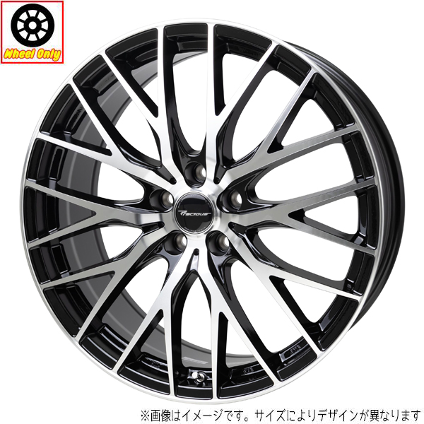 新品 ホイールのみ 4本 18インチ Precious HM 1 V II メタリックブラックポリッシュ(BK/P) 18x8.0J +42 5H114.3P :HMV2 03x4pc:TireShop All Terrain