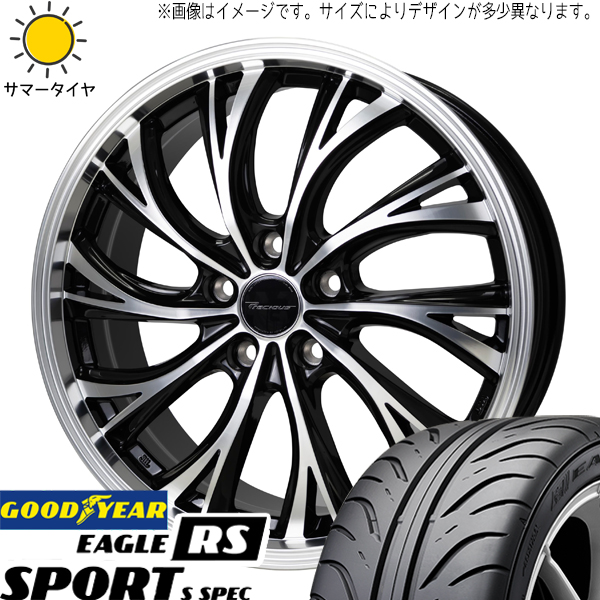 プリウス ウィッシュ 86 BRZ 215/45R17 ホイールセット | グッドイヤー RSスポーツ & HS2 17インチ 5穴100 | グッドイヤー