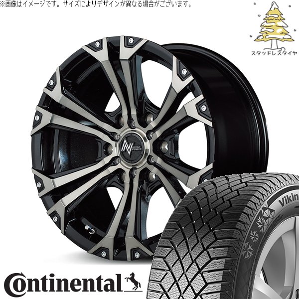 VikingContact - 御機嫌はやりっ児専用 215/70R16 スタッドレス | ヴァイキングコンタクト7 \u0026 ナイトロパワー ジャベリン 16in 6穴139.7 冬タイヤ、ホイールセット-車、バイク、自転車-タイヤ、ホイール