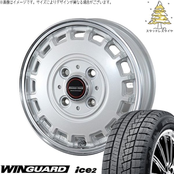 WINGUARD - NBOX スペーシア デリカミニ 155/65R14 スタッドレス | ウィンガード 内燃機関2 \u0026 ジョージバーンズテック KT-流れ 14in 4穴100