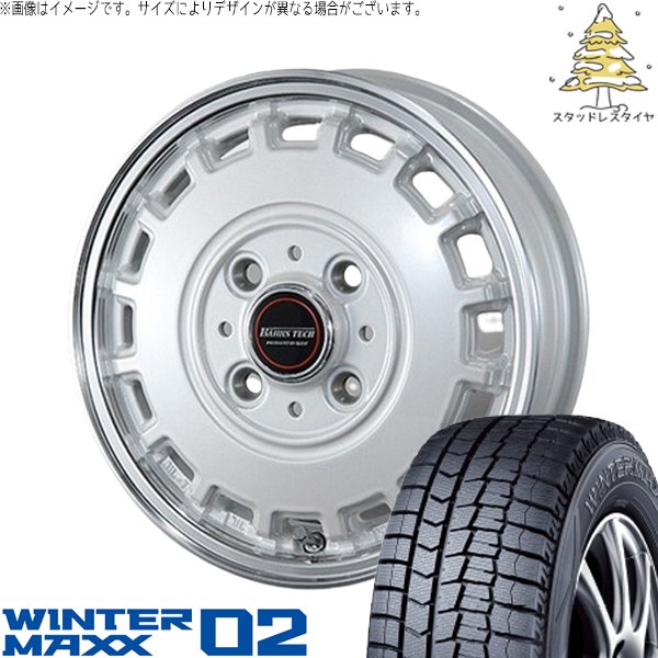 NBOX スペーシア デリカミニ 155/65R14 スタッドレス | ウィンターマックス02 \u0026 バーンズテック KT-ストリーム 14インチ 4穴100