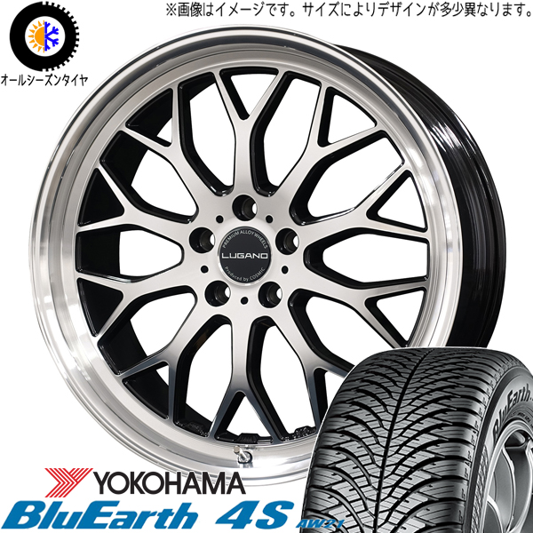 アリア アウトランダー CX 60 235/55R19 Y/H 4S AW21 ルガーノ 19インチ 8.0J +38 5H114.3P オールシーズンタイヤ ホイール 4本SET :lugano bk 198038 aw21 23555:TireShop All Terrain