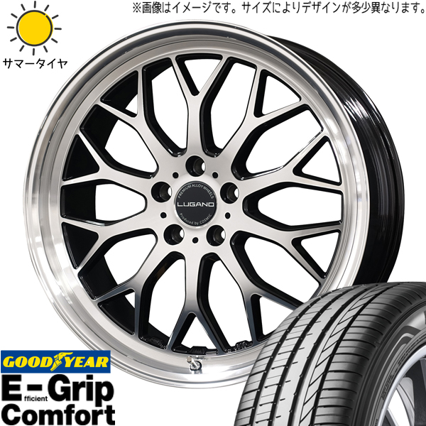 245/45R19 サマータイヤホイールセット アルファード etc (GOODYEAR Comfort VENERDI LUGANO 5穴 114.3) : lugano bk 198038 egcom 24545 : オールテレーン(タイヤ ホイール専門店)