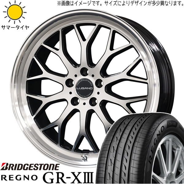 プリウスα アベニール 215/45R18 BS REGNO GRX3 ヴェネルディ ルガーノ 18インチ 7.5J +40 5H114.3P サマータイヤ ホイール 4本SET :lugano bk 187538 grx3 21545:TireShop All Terrain