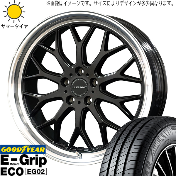 カムリ クラウン 225/45R18 グッドイヤー EG02 ヴェネルディ ルガーノ 18インチ 7.5J +40 5H114.3P サマータイヤ ホイール 4本SET :lugano sb 187538 eg02 22545:TireShop All Terrain