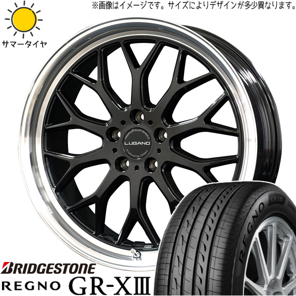 プリウスα アベニール 215/45R18 BS REGNO GRX3 ヴェネルディ ルガーノ 18インチ 7.5J +40 5H114.3P サマータイヤ ホイール 4本SET :lugano sb 187538 grx3 21545:TireShop All Terrain