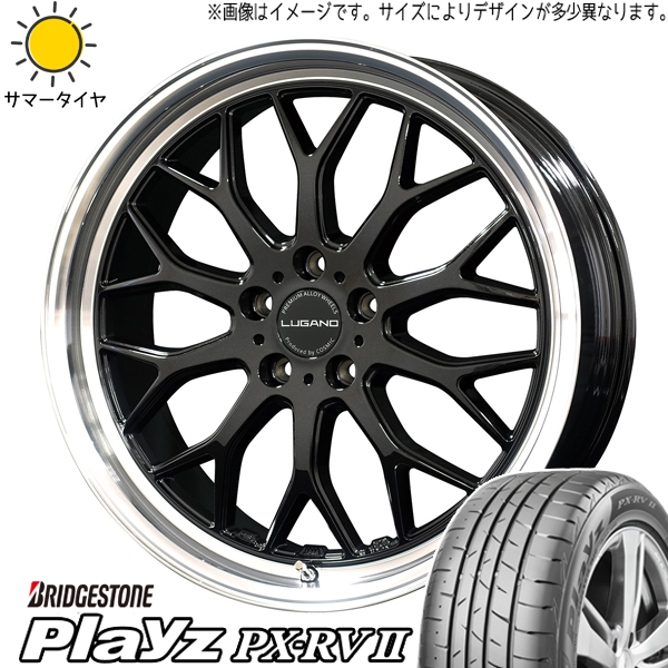 アウトランダー デリカ 225/55R18 BS プレイズ PX RV2 ヴェネルディ ルガーノ 18インチ 7.5J +40 5H114.3P サマータイヤ ホイール 4本SET :lugano sb 187538 pxrv2 22555:TireShop All Terrain