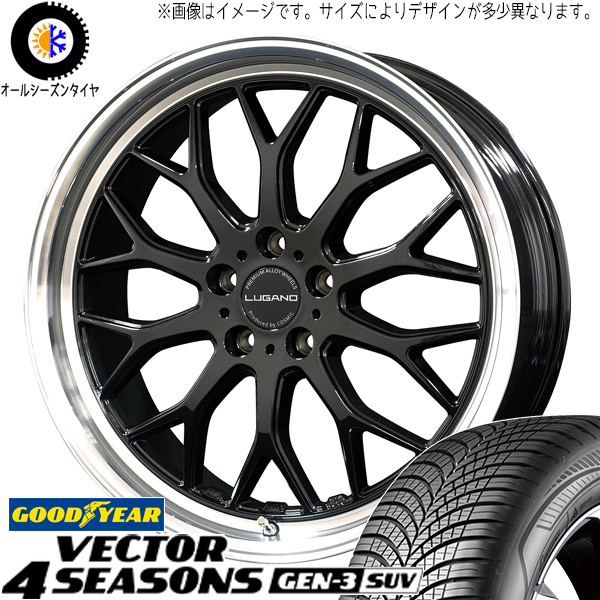 レクサス NX RAV4 225/60R18 GY ベクター GEN3 ヴェネルディ ルガーノ 18インチ 7.5J +40 5H114.3P オールシーズンタイヤ ホイール 4本SET :lugano sb 187538 vegen3s 22560:TireShop All Terrain