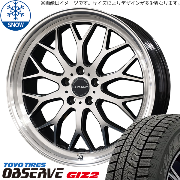 プリウスα アベニール 215/45R18 TOYO オブザーブ GIZ2 ルガーノ 18インチ 7.5J +40 5H114.3P スタッドレスタイヤ ホイール 4本SET :lugano bk 187538 giz2 21545:TireShop All Terrain