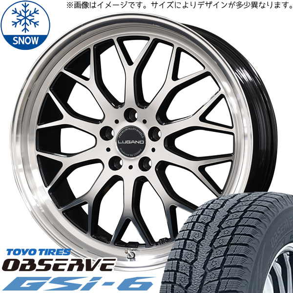 アウトランダー デリカ 225/55R18 TOYO オブザーブ GSI6 ルガーノ 18インチ 7.5J +40 5H114.3P スタッドレスタイヤ ホイール 4本SET :lugano bk 187538 gsi6 22555:TireShop All Terrain