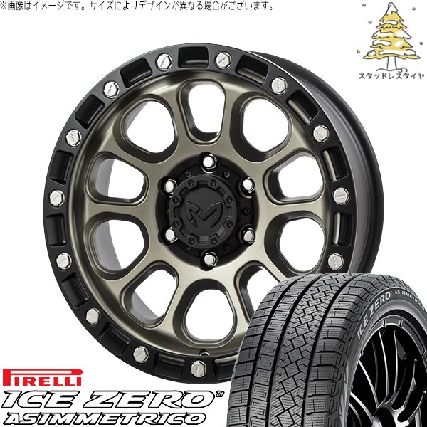 パジェロミニ 195/65R16 スタッドレス | アイスゼロアシンメトリコ \u0026 MKW M204 16インチ 5穴114.3