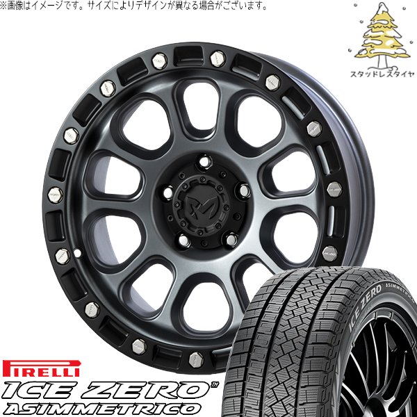 パジェロミニ 195/65R16 スタッドレス | アイスゼロアシンメトリコ \u0026 MKW M204 16インチ 5穴114.3