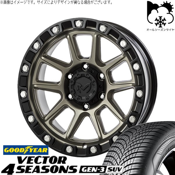 GN アウトランダー 235/60R18 オールシーズン | ベクター4シーズン GEN3SUV \u0026 MKW M205 18インチ 5穴114.3