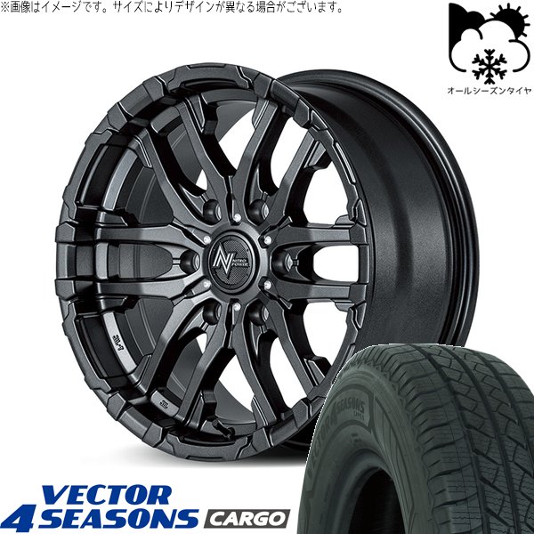 Vector（グッドイヤー） - NV350 E26 隊商 195/80R15 オール時期 | ベクトル4シーズンズ 積貨委託貨物 \u0026 ナイトロパワー M26 クロスファング 15in 6穴139.7 タイヤ、ホイール-車、バイク、自転車-自動車