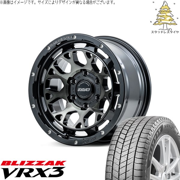 スズキ ジムニー JB64 JB23 JA22 JA12 225/70R16 スタッドレス | ブリザック VRX3 & チームデイトナ M9+ 16インチ 5穴139.7 | ブリザック VRX3