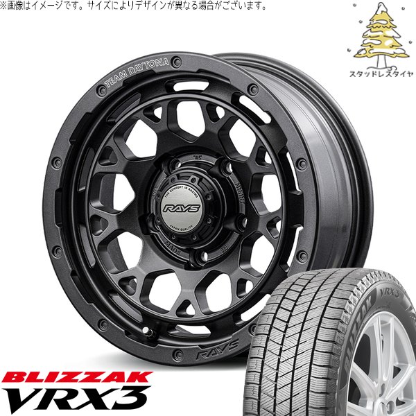 スズキ ジムニー JB64 JB23 JA22 JA12 215/70R16 スタッドレス | ブリザック VRX3 \u0026 チームデイトナ M9+ 16インチ 5穴139.7