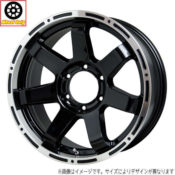 新品 ホイールのみ 4本 17インチ MAD CROSS MC 76 ブラック リムポリッシュ（BK/リムP） 17x7.5J +28 6H139.7P :MC76 10x4pc:TireShop All Terrain